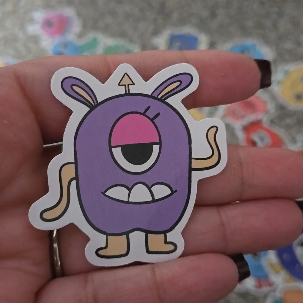 🍒🍒 Colorful Monster Stickers (set of 10)